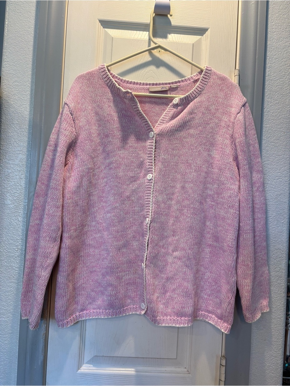 Nordstrom Light Pink Button-Front Knit Cardigan